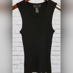 August Silk Black tank Size Medium